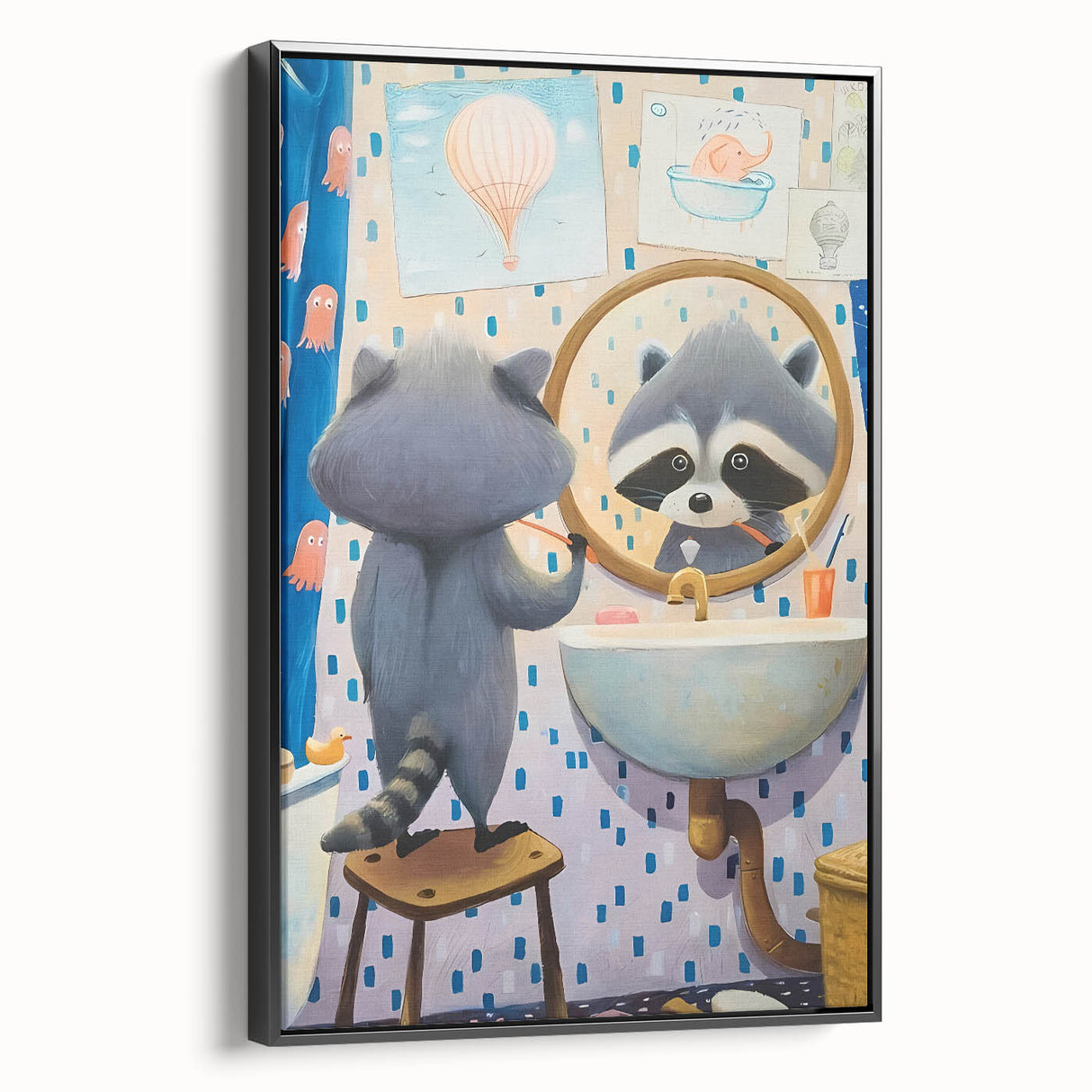 Morning Raccoon - Boys Room Wall Art Kids Wall Art Prints