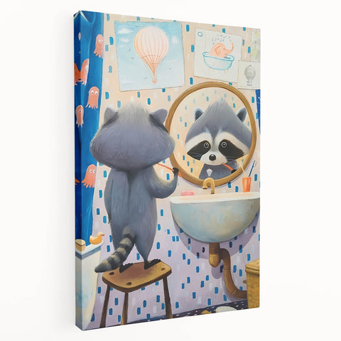 Morning Raccoon - Boys Room Wall Art Kids Wall Art Prints