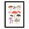 Whimsical Mushroom Illustration Print - Kids Room Art
