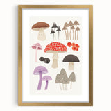 Whimsical Mushroom Illustration Print - Kids Room Art