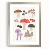 Whimsical Mushroom Illustration Print - Kids Room Art