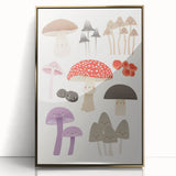 Whimsical Mushroom Illustration Print - Kids Room Art
