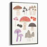 Whimsical Mushroom Illustration Print - Kids Room Art