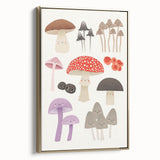 Whimsical Mushroom Illustration Print - Kids Room Art