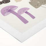 Whimsical Mushroom Illustration Print - Kids Room Art