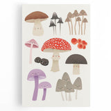 Whimsical Mushroom Illustration Print - Kids Room Art