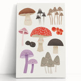 Whimsical Mushroom Illustration Print - Kids Room Art