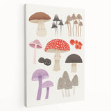 Whimsical Mushroom Illustration Print - Kids Room Art