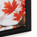 Extra large framed canvas depicting a textured fall scene in black with colorful accents, ideal for living room decor.