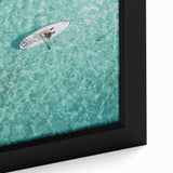 Extra large framed canvas featuring textured, colorful art of a summer scene, ideal for living room ambiance.