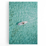 Large black and white abstract canvas depicting summer themes, ideal for kitchen wall art.