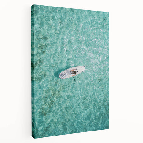 Abstract summer-themed artwork on stretched canvas featuring warm orange and yellow tones, suitable for kitchen wall art.