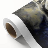 Abstract figurative art on rolled canvas, showcasing vibrant colors and dynamic shapes, ideal for modern home décor, securely packaged in a durable tube.