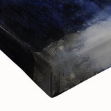 Close-up of an abstract figurative stretched canvas art piece showcasing vibrant colors and intricate textures, ideal for modern home decor enhancement.