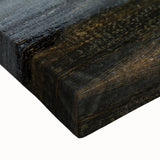 Close-up of a vibrant abstract landscape wall art piece on stretched canvas, showcasing rich colors and intricate textures, ideal for modern home decor.