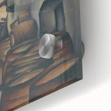 Expressionist Art of Barrel-Laden Courtyard - Abstract Expressionism Print