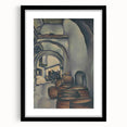 Expressionist Art of Barrel-Laden Courtyard - Abstract Expressionism Print