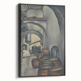 Expressionist Art of Barrel-Laden Courtyard - Abstract Expressionism Print