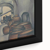 Expressionist Art of Barrel-Laden Courtyard - Abstract Expressionism Print