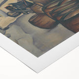 Expressionist Art of Barrel-Laden Courtyard - Abstract Expressionism Print