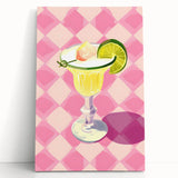 Large black and white stretched canvas featuring assorted kitchen utensils, ideal for kitchen wall art.