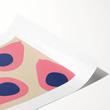 Extra large rolled print featuring line art of flowers in black and white, ideal for large living room wall art.