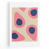 Large black and white canvas featuring assorted fruits, ideal for kitchen wall art.