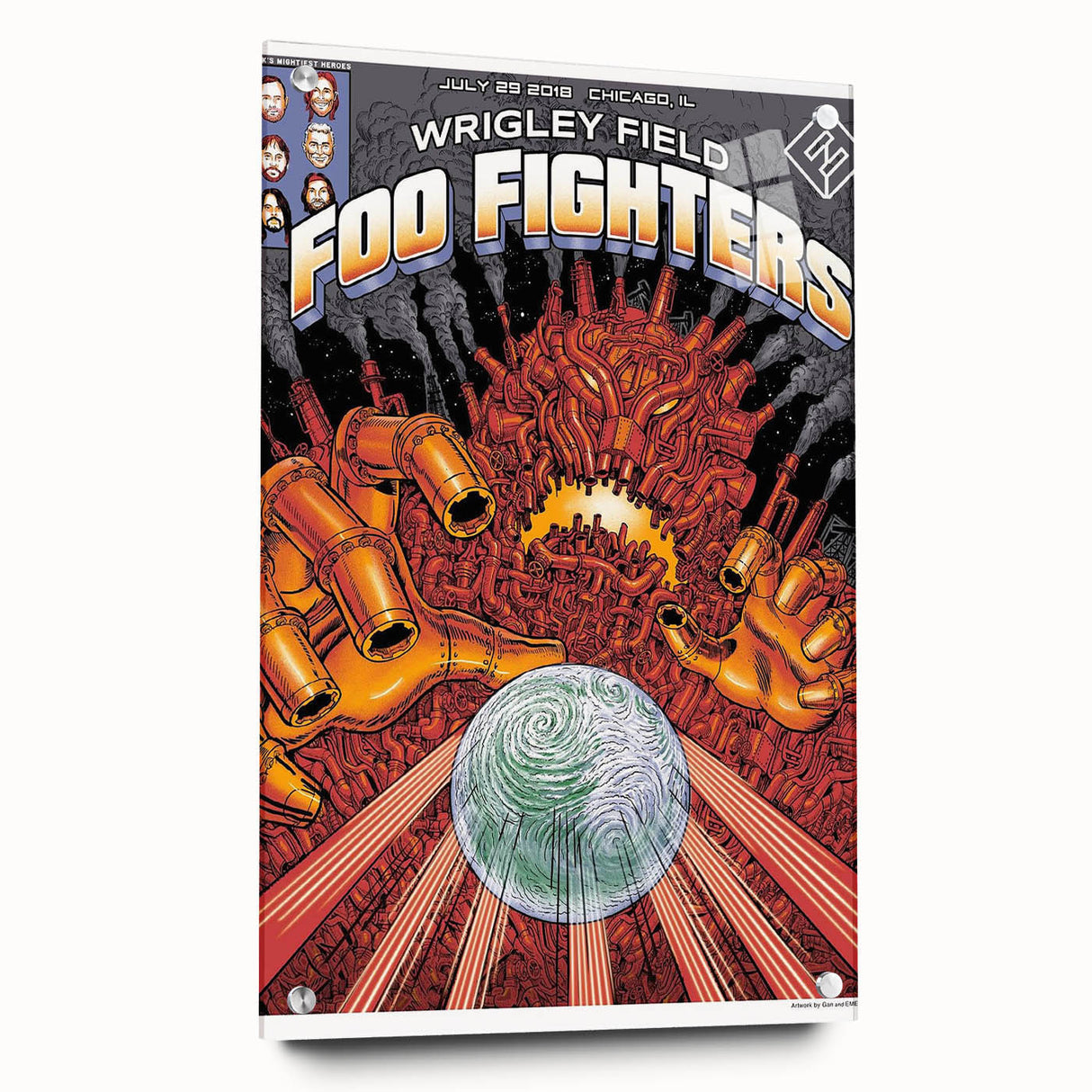 Foo Fighters Retro Wall Art - Vintage Sci-Fi Concert Poster