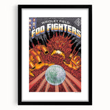 Foo Fighters Retro Wall Art - Vintage Sci-Fi Concert Poster