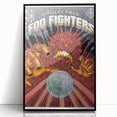 Foo Fighters Retro Wall Art - Vintage Sci-Fi Concert Poster