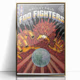 Foo Fighters Retro Wall Art - Vintage Sci-Fi Concert Poster