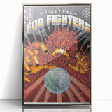 Foo Fighters Retro Wall Art - Vintage Sci-Fi Concert Poster