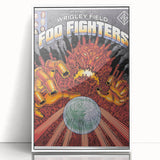Foo Fighters Retro Wall Art - Vintage Sci-Fi Concert Poster