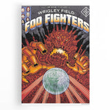 Foo Fighters Retro Wall Art - Vintage Sci-Fi Concert Poster