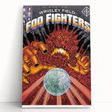 Foo Fighters Retro Wall Art - Vintage Sci-Fi Concert Poster