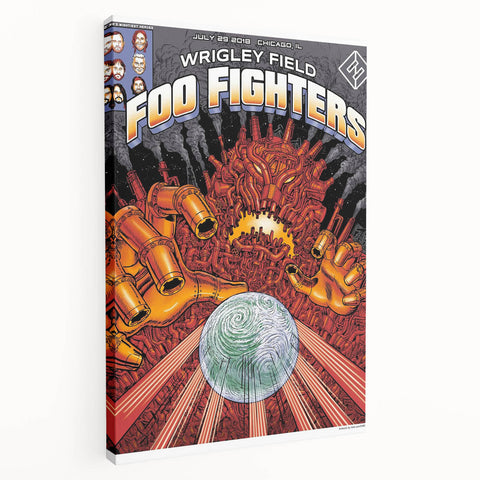 Foo Fighters Retro Wall Art - Vintage Sci-Fi Concert Poster