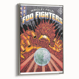 Foo Fighters Retro Wall Art - Vintage Sci-Fi Concert Poster