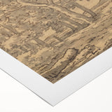 Realism Art Print of a Serene Landscape with Figures and Dog