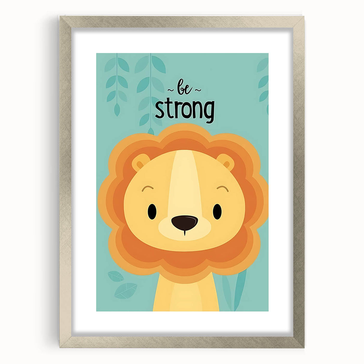 Vertical (CopyBe Strong Lion - Boys Room Wall Art Kids Wall Art Prints