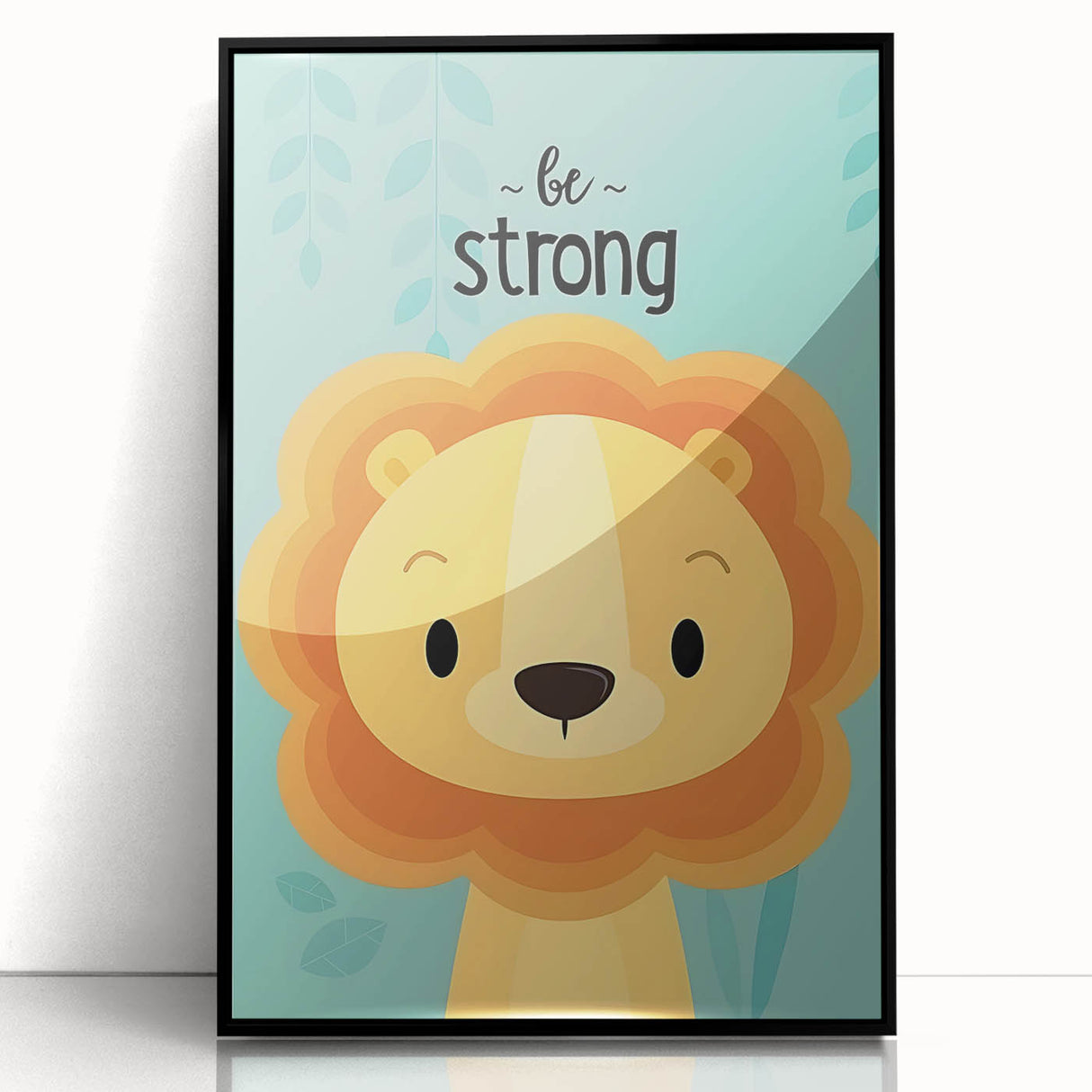 Vertical (CopyBe Strong Lion - Boys Room Wall Art Kids Wall Art Prints