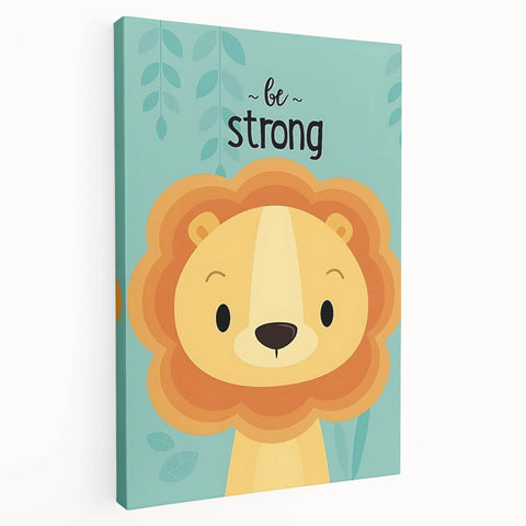 Vertical (CopyBe Strong Lion - Boys Room Wall Art Kids Wall Art Prints