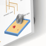 Playground Equipment Educational Wall Art - Kids' Learning Poster