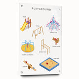 Playground Equipment Educational Wall Art - Kids' Learning Poster