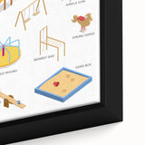 Playground Equipment Educational Wall Art - Kids' Learning Poster