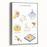Playground Equipment Educational Wall Art - Kids' Learning Poster