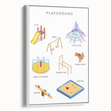 Playground Equipment Educational Wall Art - Kids' Learning Poster