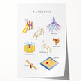 Playground Equipment Educational Wall Art - Kids' Learning Poster