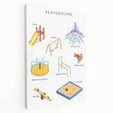 Playground Equipment Educational Wall Art - Kids' Learning Poster