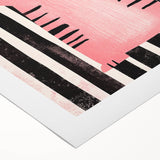 Bold Pink Cat Illustration - Personalized Kids Wall Art