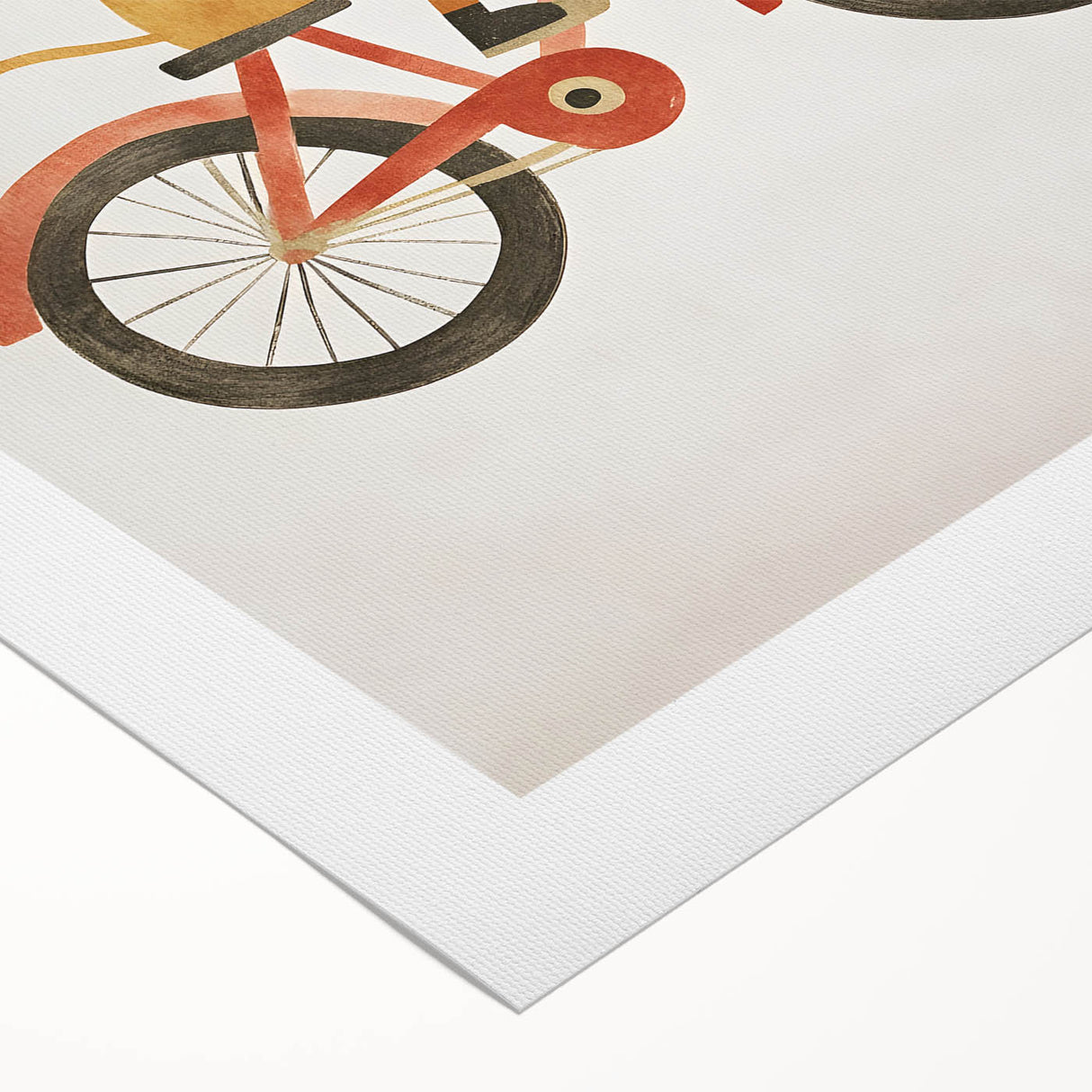 Children’s Wall Art – Lion on Bicycle Nursery Canvas Print